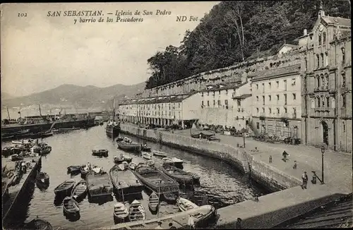 Ak Donostia San Sebastián Baskenland, Kirche San Pedro