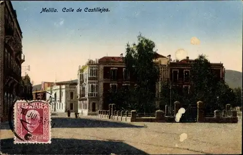 Ak Melilla Spanien, Calle de Castillejos