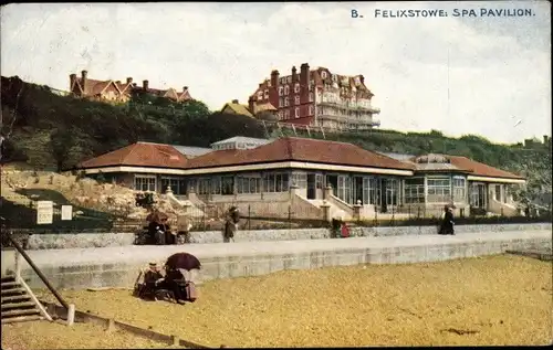 Ak Felixstowe Suffolk England, Spa-Pavillon