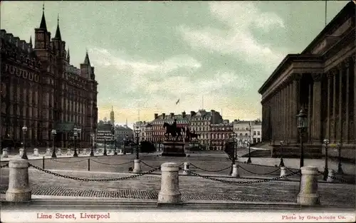 Ak Liverpool Merseyside England, Lime Street