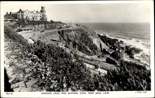 Ak Port Jack Isle of Man, Onchan Head, Badebucht