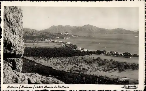 Ak Pollença Pollensa Mallorca Balearen, Panorama, Hafen