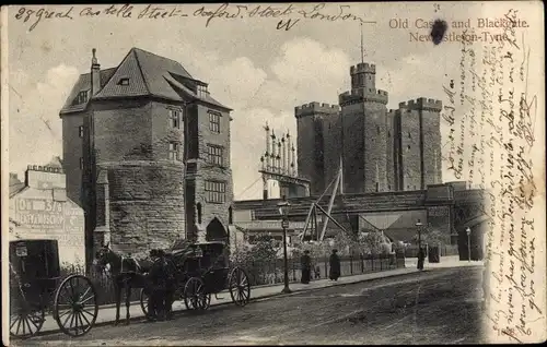 Ak Newcastle upon Tyne England, Old Castle, Blackgate