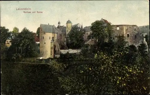 Ak Lauenstein Altenberg im Erzgebirge, Schloss, Ruine