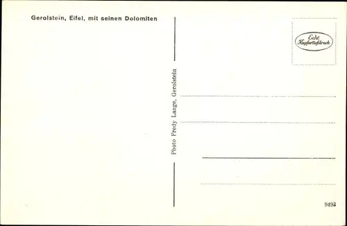 Ak Gerolstein in der Eifel, Totalansicht, Bahnhof, Gleisseite