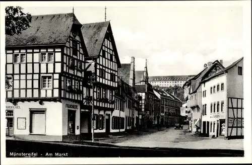 Ak Bad Münstereifel in Nordrhein Westfalen, Partie am Markt