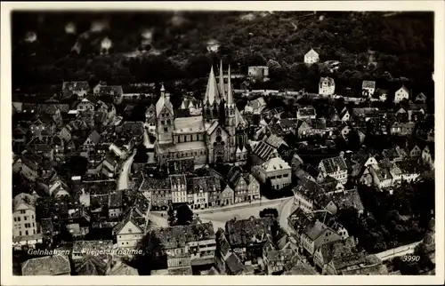 Ak Gelnhausen in Hessen, Totalansicht, Fliegeraufnahme