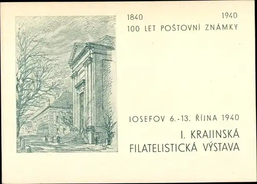 Ak Josefov Josefstadt Jaroměř Jermer Region Königgrätz, Briefmarkenausstellung 1940