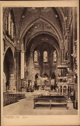 Ak Münster in Westfalen, Dom, Innenansicht, Blick zum Altar