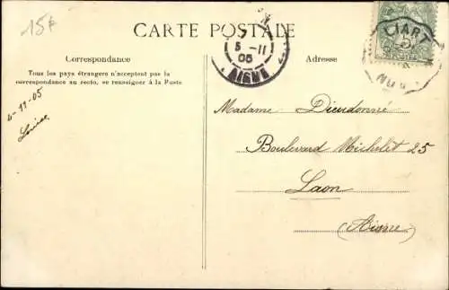 Ak Montcornet Aisne, Rathaus