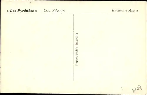 Ak Les Pyrenees, Col d’Aspin