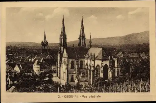 Ak Obernai Oberehnheim Elsass Bas Rhin, Vue generale