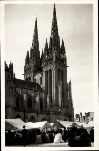 Ak Quimper Finistère, La Cathedrale, Nordküste