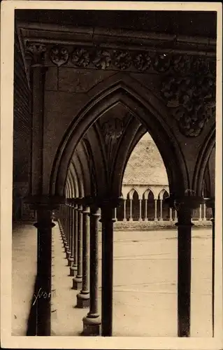 Ak Le Mont Saint Michel Manche, Abbaye, Le Cloitre