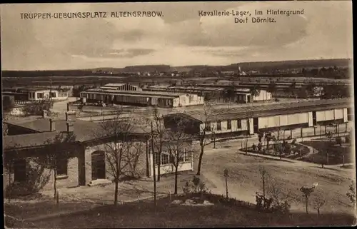 Ak Altengrabow Möckern in Sachsen Anhalt, Truppenübungsplatz, Kavallerie-Lager, Dorf Dörnitz
