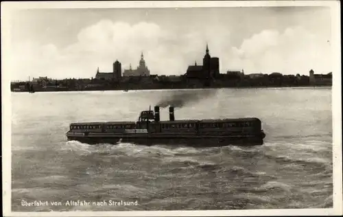 Ak Altefähr auf Rügen, Fähre nach Stralsund