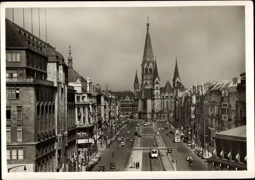 Ak Berlin Charlottenburg, Kaiser Wilhelm Gedächtniskirche, Tauentzienstraße