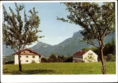 Ak Brannenburg in Oberbayern, Posterholungsheim, Blick gegen Petersberg