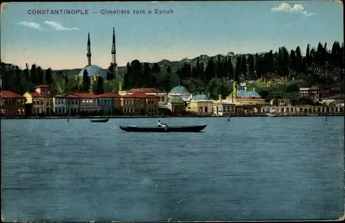 Ak Istanbul Konstantinopel Türkei, türkische Friedhöfe in Eyoub