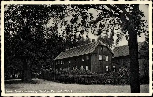 Ak Tambach Dietharz in Thüringen, Neues Haus, Vierpfennig Haus