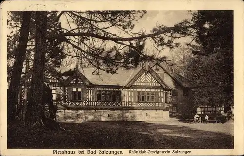 Ak Bad Salzungen im Wartburgkreis, Plesshaus, Rhönklub Zweigverein