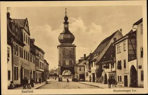 Ak Saalfeld an der Saale Thüringen, Blankenburger Tor