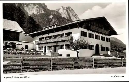 Ak Ramsau im Berchtesgadener Land Oberbayern, Alpenhof Bartels am Hintersee