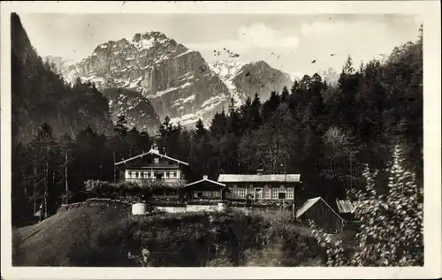 Ak Bad Reichenhall in Oberbayern, Alpengaststätte Zum Schroffen