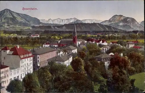 Ak Rosenheim Oberbayern, Panorama