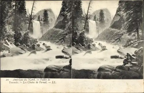 Stereo Ak Yosemite National Park Kalifornien USA, Vernal Wasserfall