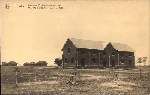 Ak Tumba RD Kongo Zaire, Alte Schulen, erbaut 1905