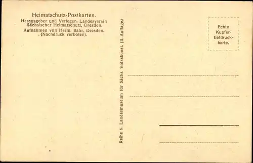 Ak Vogländische Hutzenstube, Spinnrad