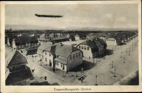 Ak Ohrdruf in Thüringen, Truppenübungsplatz, Zeppelin