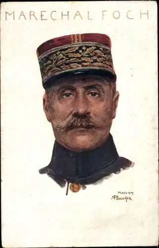 Künstler Ak Boucher, Marschall Ferdinand Foch
