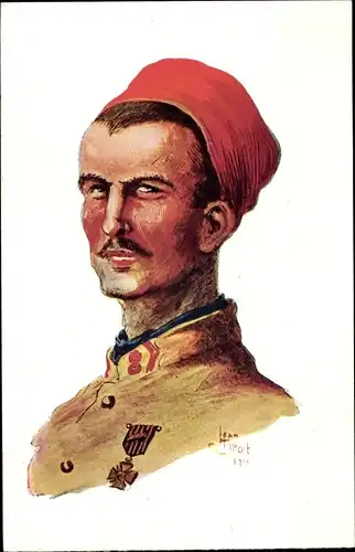 Künstler Ak Französischer Soldat, Portrait, Poilus, Wellcome surchoix