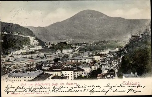 Ak Salzburg in Österreich, Blick vom Mönchsberg gegen Gaisberg