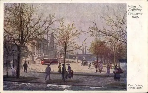 Künstler Ak Wien 1 Innere Stadt, Franzensring
