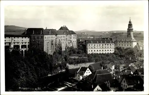 Ak Český Krumlov Böhmisch Krumau an der Moldau Krummau Südböhmen, Teilansicht