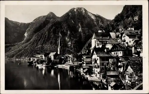 Ak Hallstatt im Salzkammergut Oberösterreich, Teilansicht, Kirche, Hirlatz