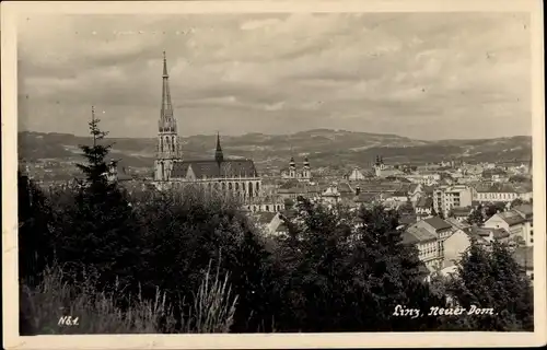 Ak Linz an der Donau Oberösterreich, Panorama, Neuer Dom