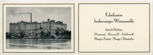 Klapp Ak Hamburg Wilhelmsburg, Weizenmühle Georg Plange, Fabrikgebäude, Stadtplan