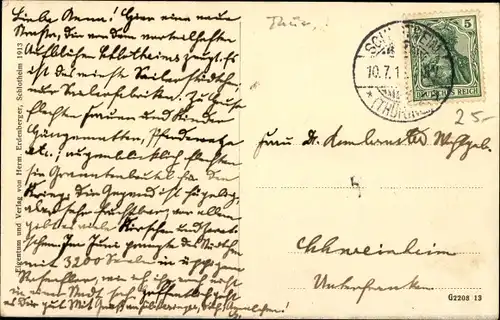 Ak Schlotheim in Thüringen, Oststraße