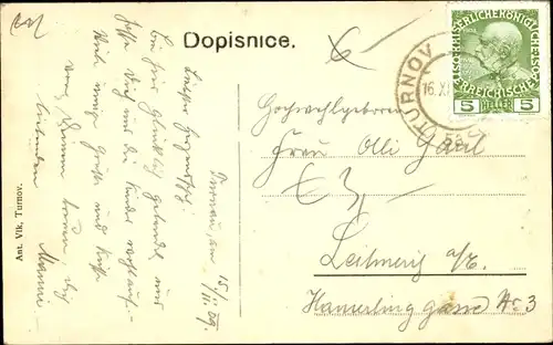 Ak Turnov Turnau Region Reichenberg, Gesamtansicht