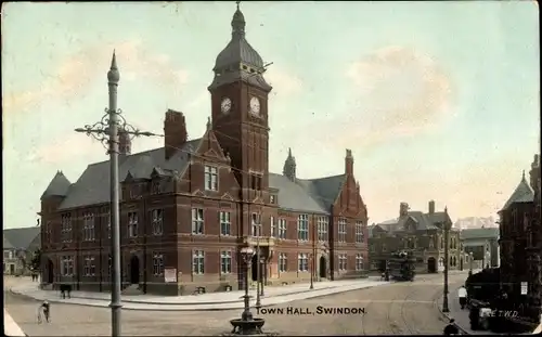 Ak Swindon Südwestengland, Rathaus