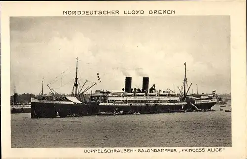 Ak Norddeutscher Lloyd Bremen, Dampfer Princess Alice