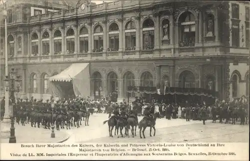 Ak Bruxelles Brüssel, Besuch des Kaisers, der Kaiserin, Princess Victoria-Louise, 25. Oktober 1910