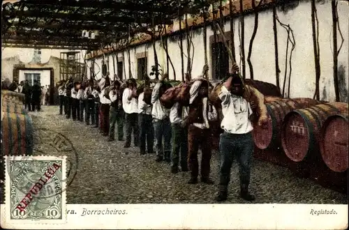 Ak Insel Madeira Portugal, Borraeheiros, Weinfässer