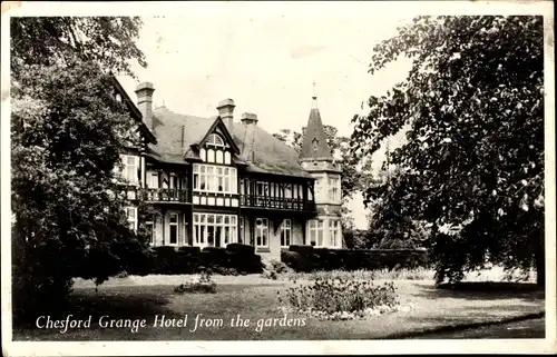 Ak Kenilworth Warwickshire England, Chesford Grange Hotel, Garten