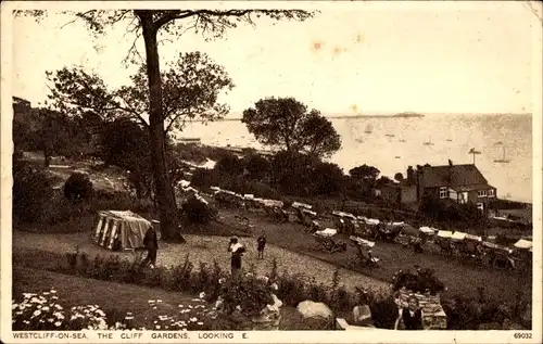 Ak Westcliff on Sea Southend on Sea Essex England, Cliff Gardens