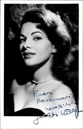 Foto Ak Schauspielerin Jester Naefe, Portrait, Autogramm